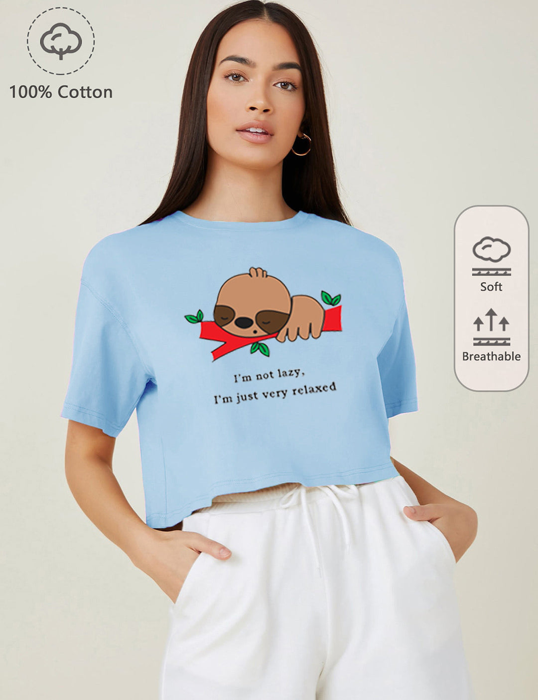 KOTTY Printed, Typography Women Round Neck Blue T-Shirt 