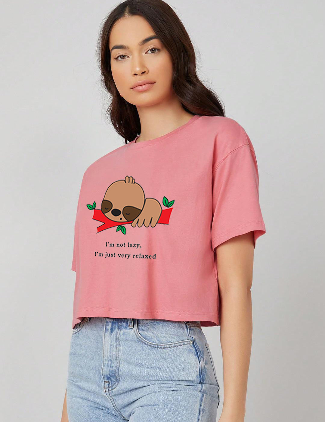 KOTTY Printed, Typography Women Round Neck Pink T-Shirt 