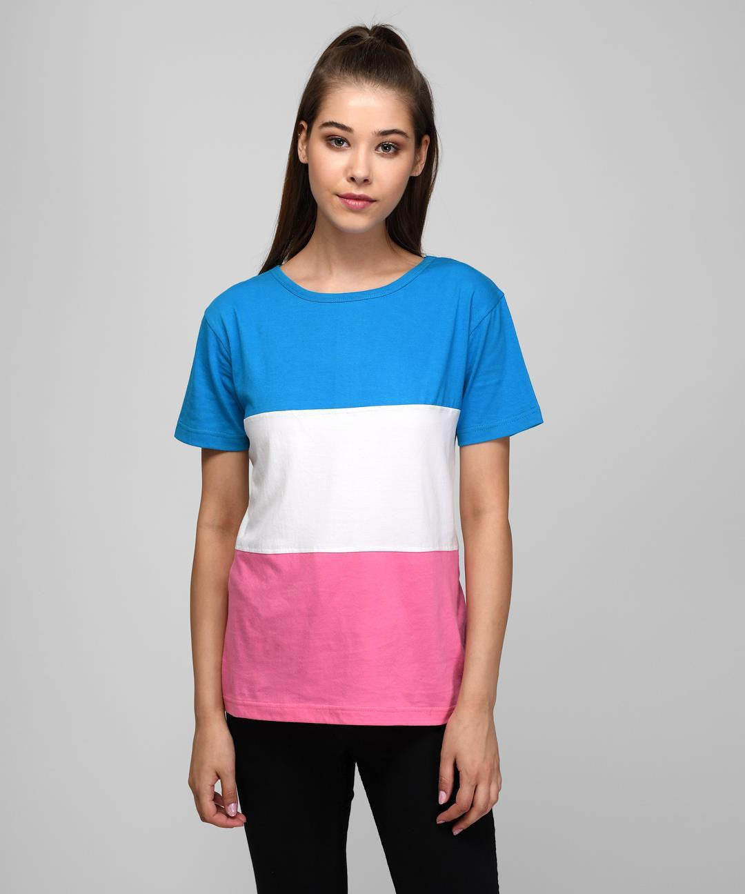 KOTTY Printed Women Round Neck Multicolor T-Shirt 