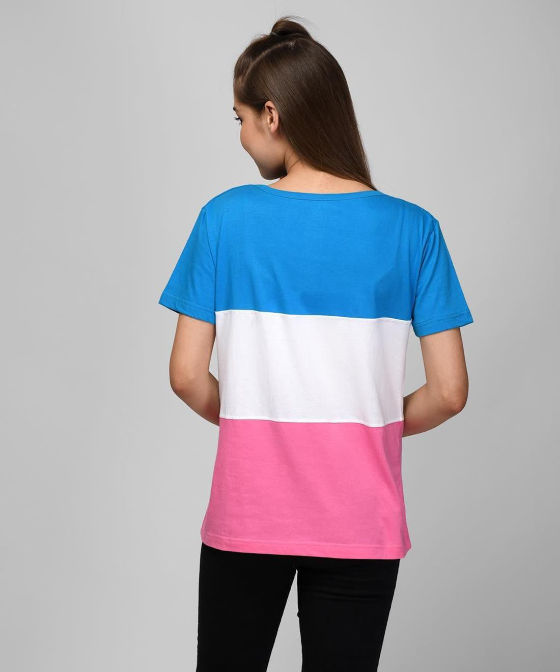KOTTY Printed Women Round Neck Multicolor T-Shirt 