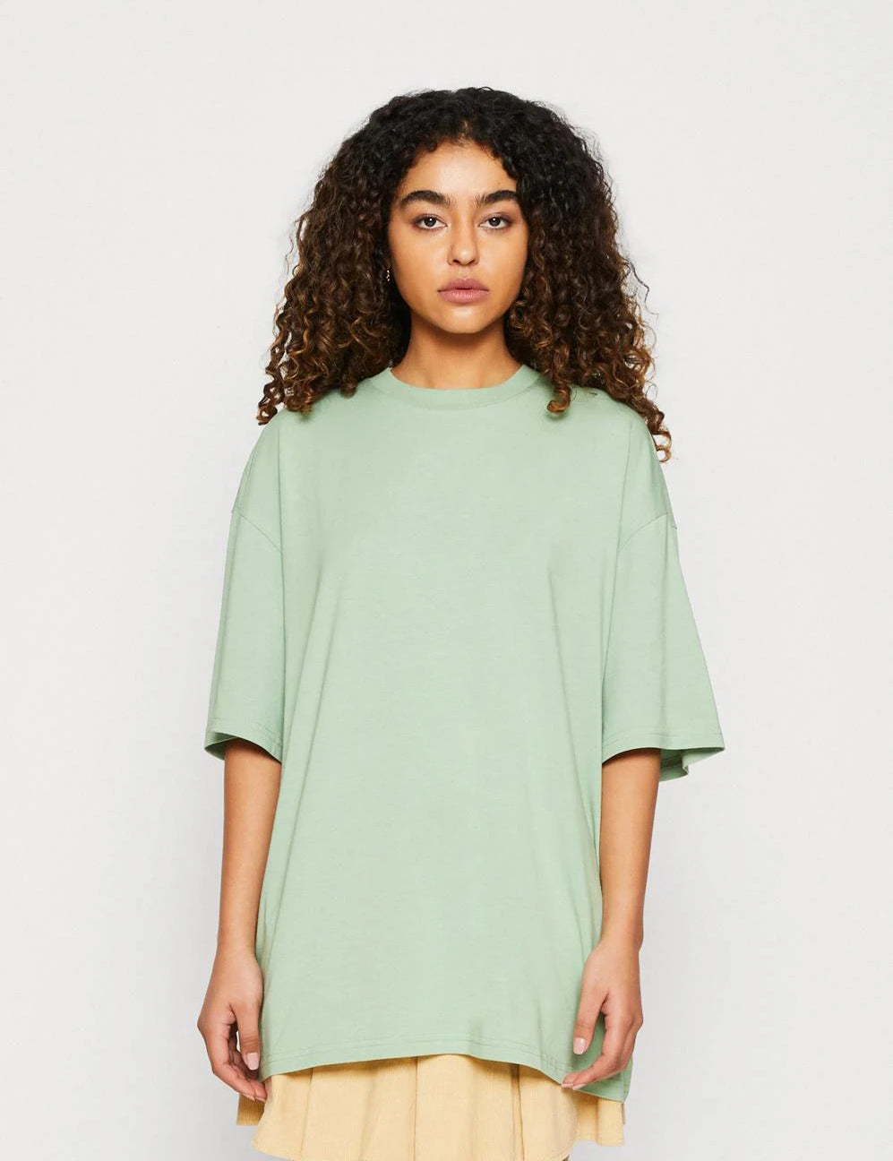 KOTTY Solid Women Round Neck Green T-Shirt 