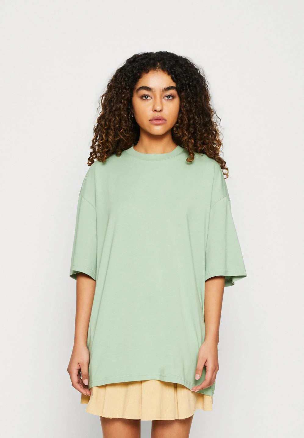 KOTTY Solid Women Round Neck Green T-Shirt 