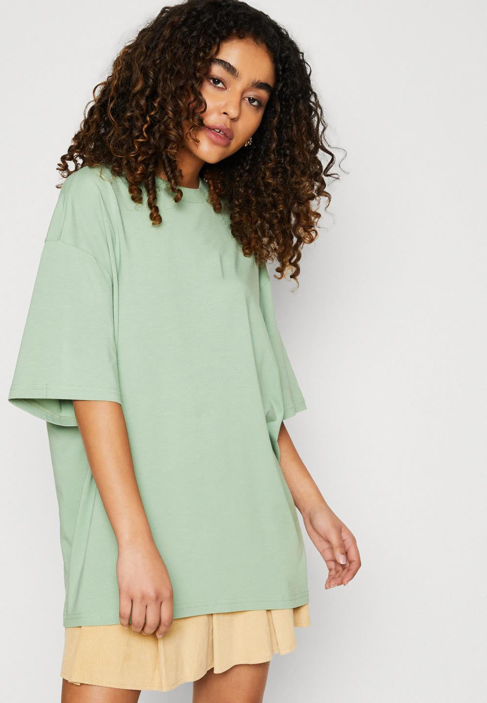 KOTTY Solid Women Round Neck Green T-Shirt 