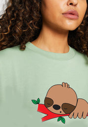 KOTTY Printed Women Round Neck Green T-Shirt 