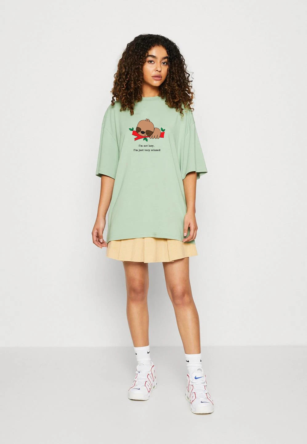 KOTTY Printed Women Round Neck Green T-Shirt 
