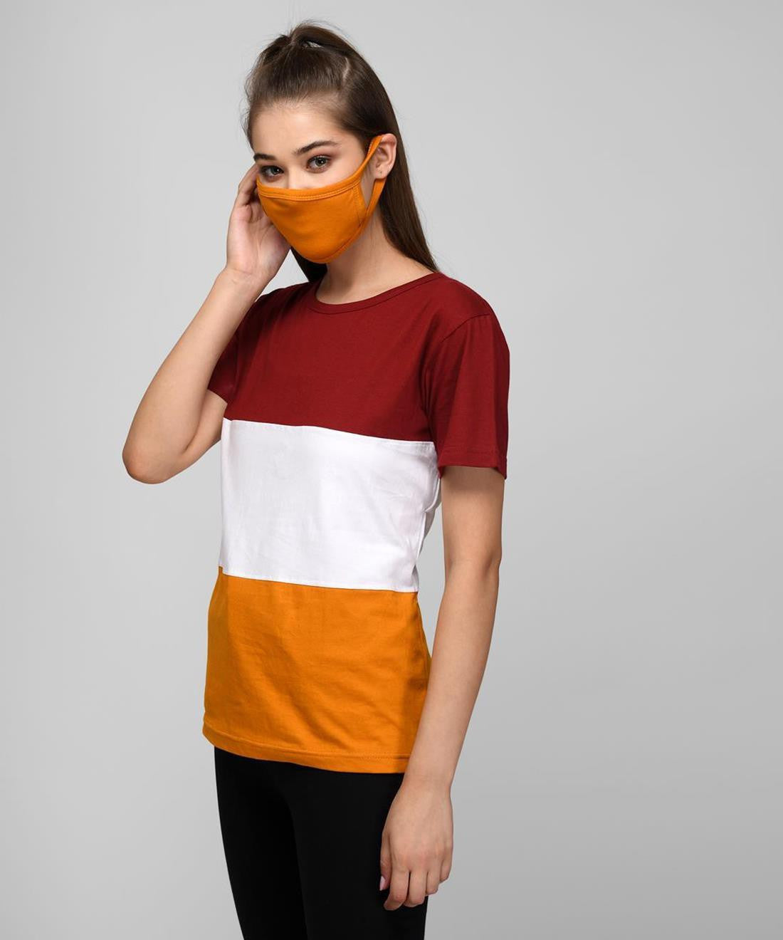 KOTTY Printed Women Round Neck Multicolor T-Shirt 