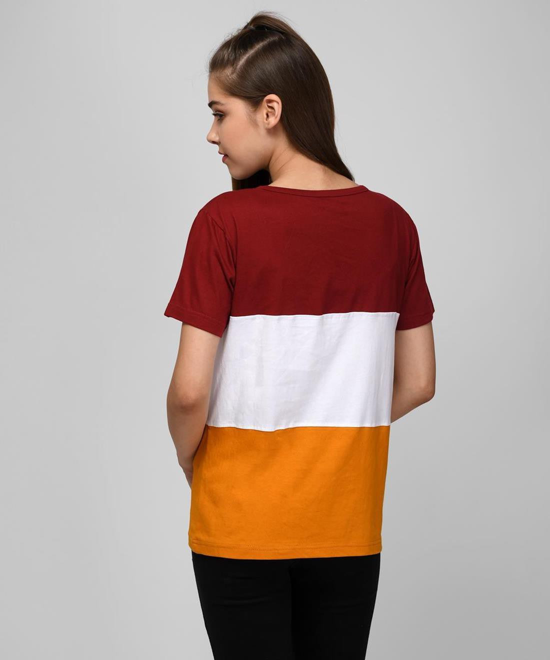 KOTTY Printed Women Round Neck Multicolor T-Shirt 