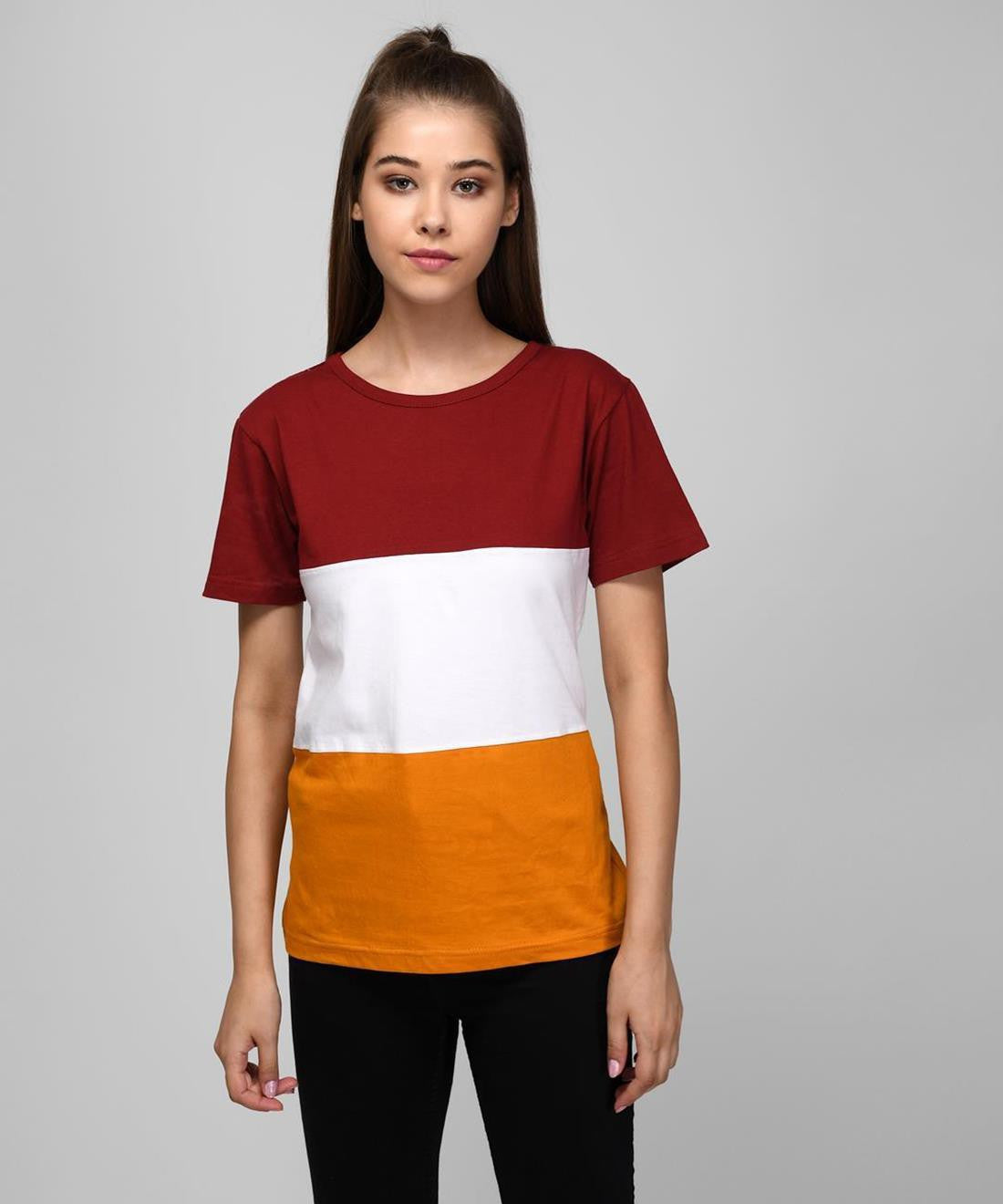 KOTTY Printed Women Round Neck Multicolor T-Shirt 