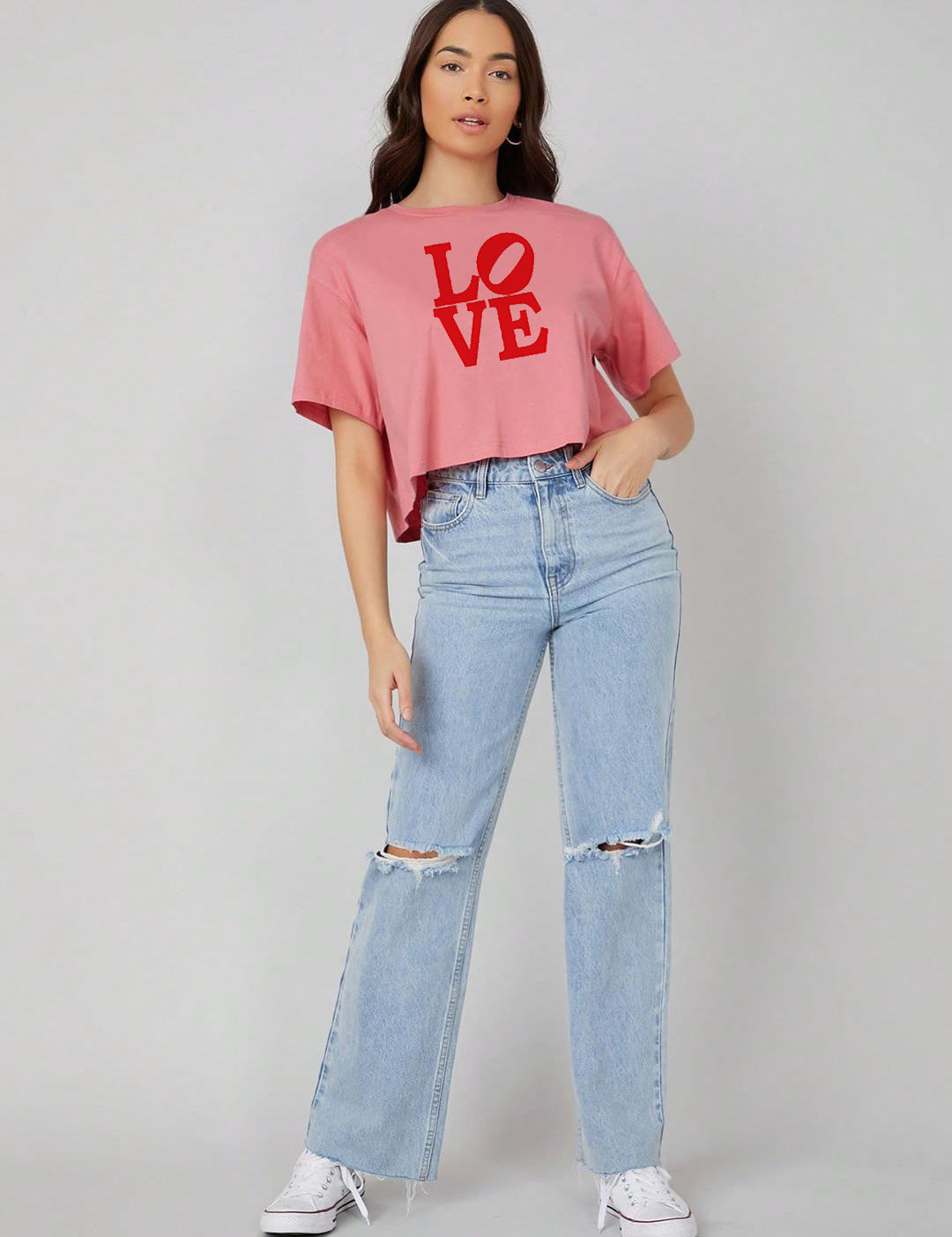 KOTTY Typography Women Round Neck Pink T-Shirt 