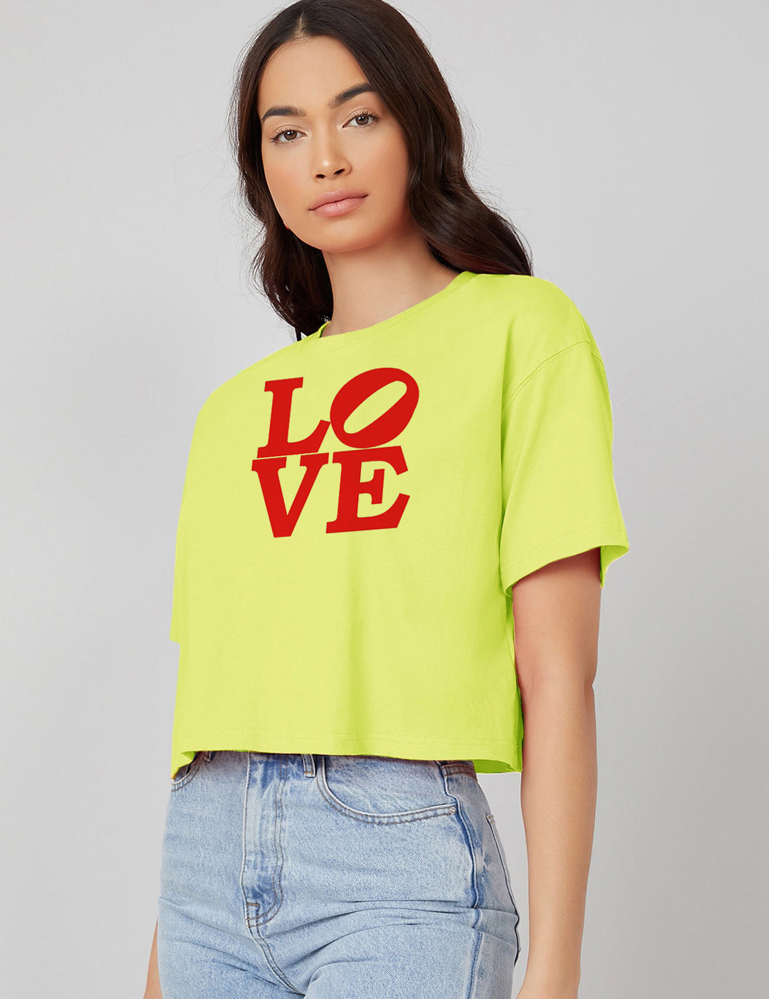 KOTTY Typography Women Round Neck Yellow T-Shirt 