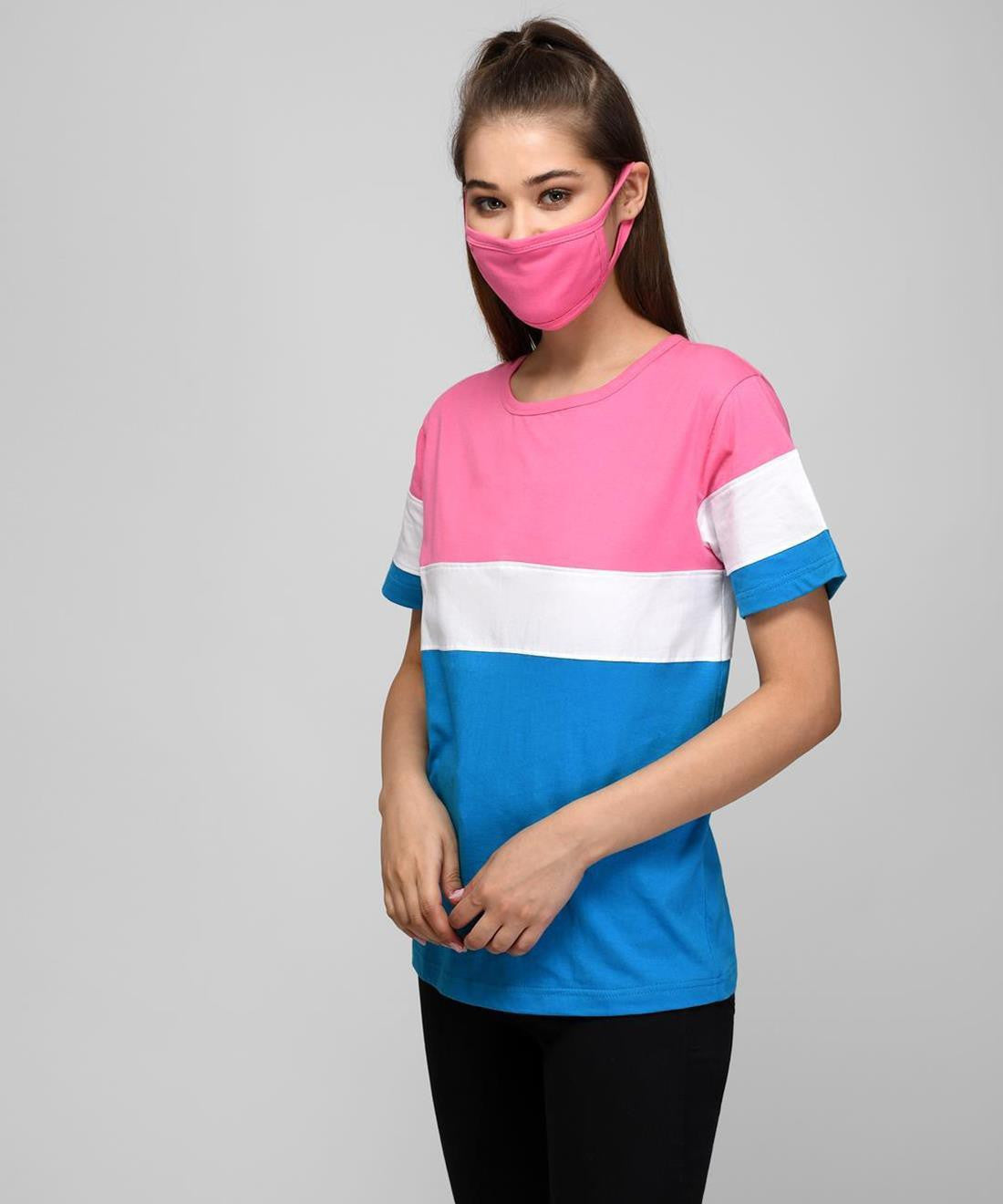 KOTTY Printed Women Round Neck Multicolor T-Shirt 