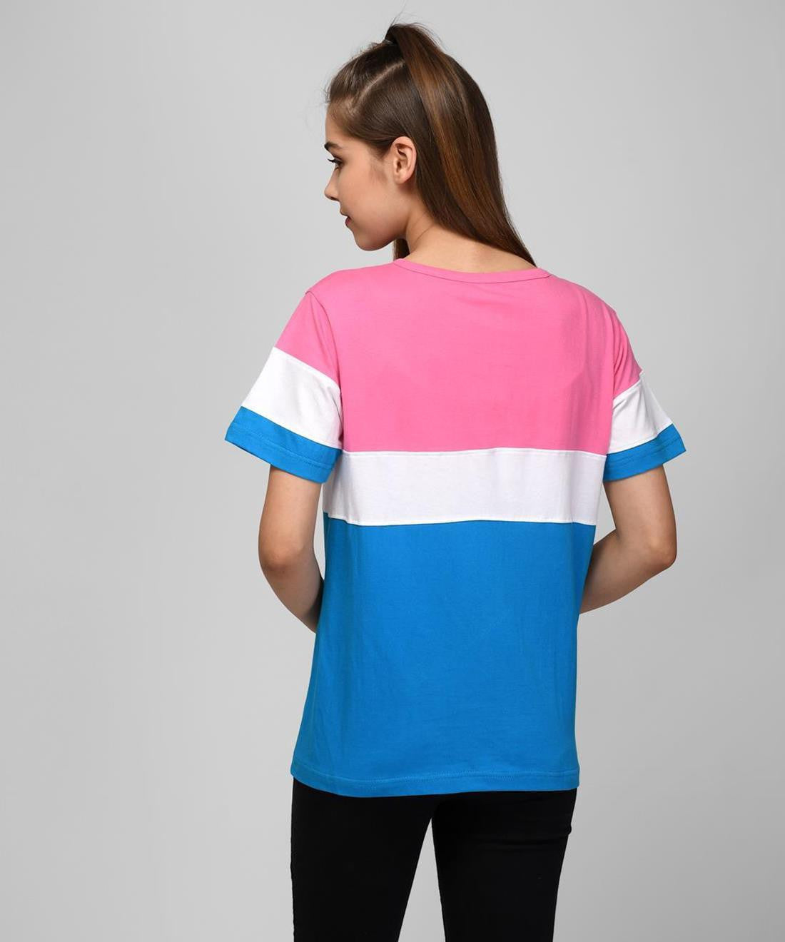 KOTTY Printed Women Round Neck Multicolor T-Shirt 