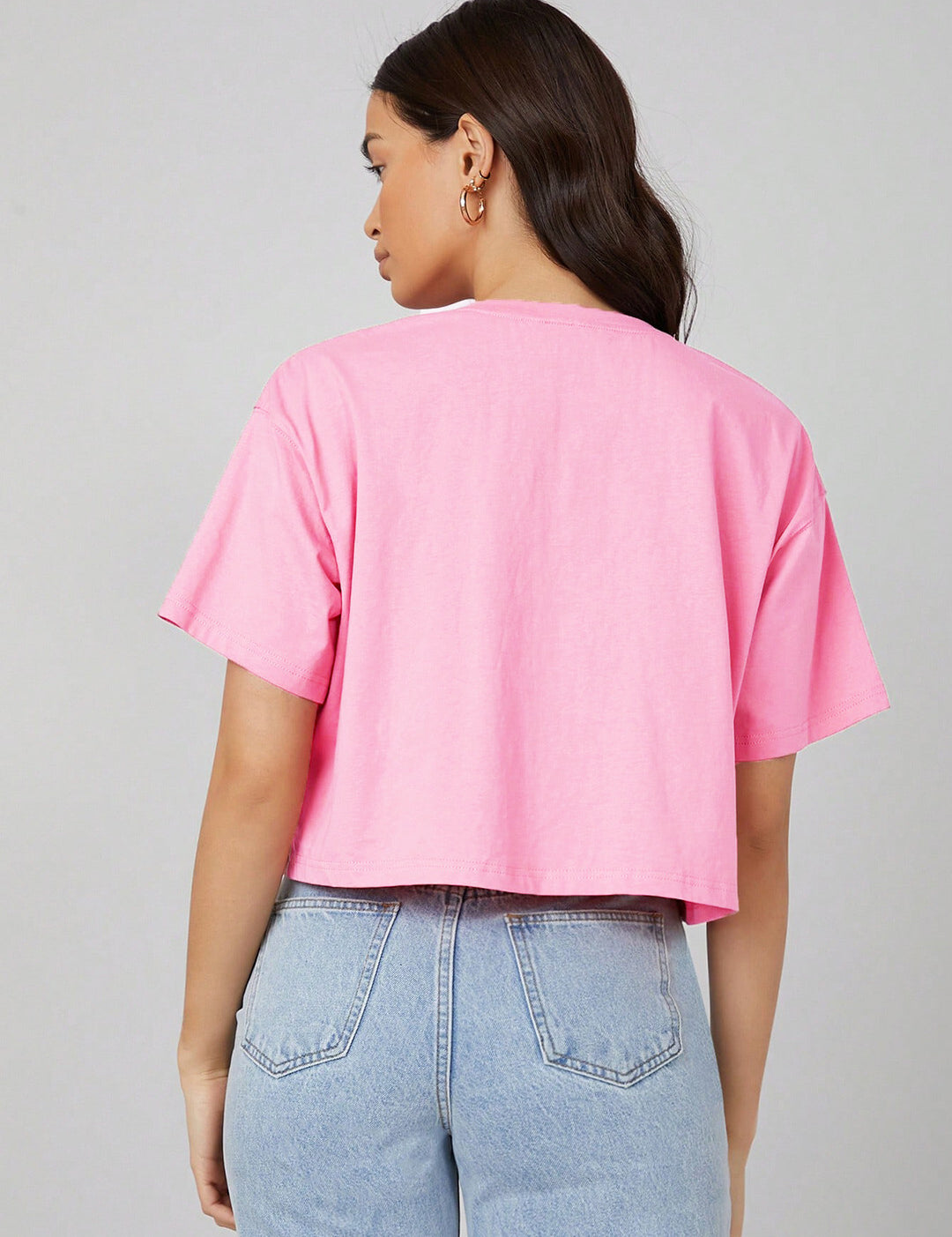 KOTTY Printed Women Round Neck Pink T-Shirt 