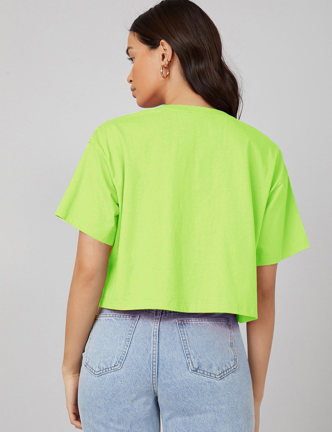 KOTTY Solid Women Round Neck Green T-Shirt 