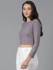 KOTTY Solid Women Round Neck Brown T-Shirt 