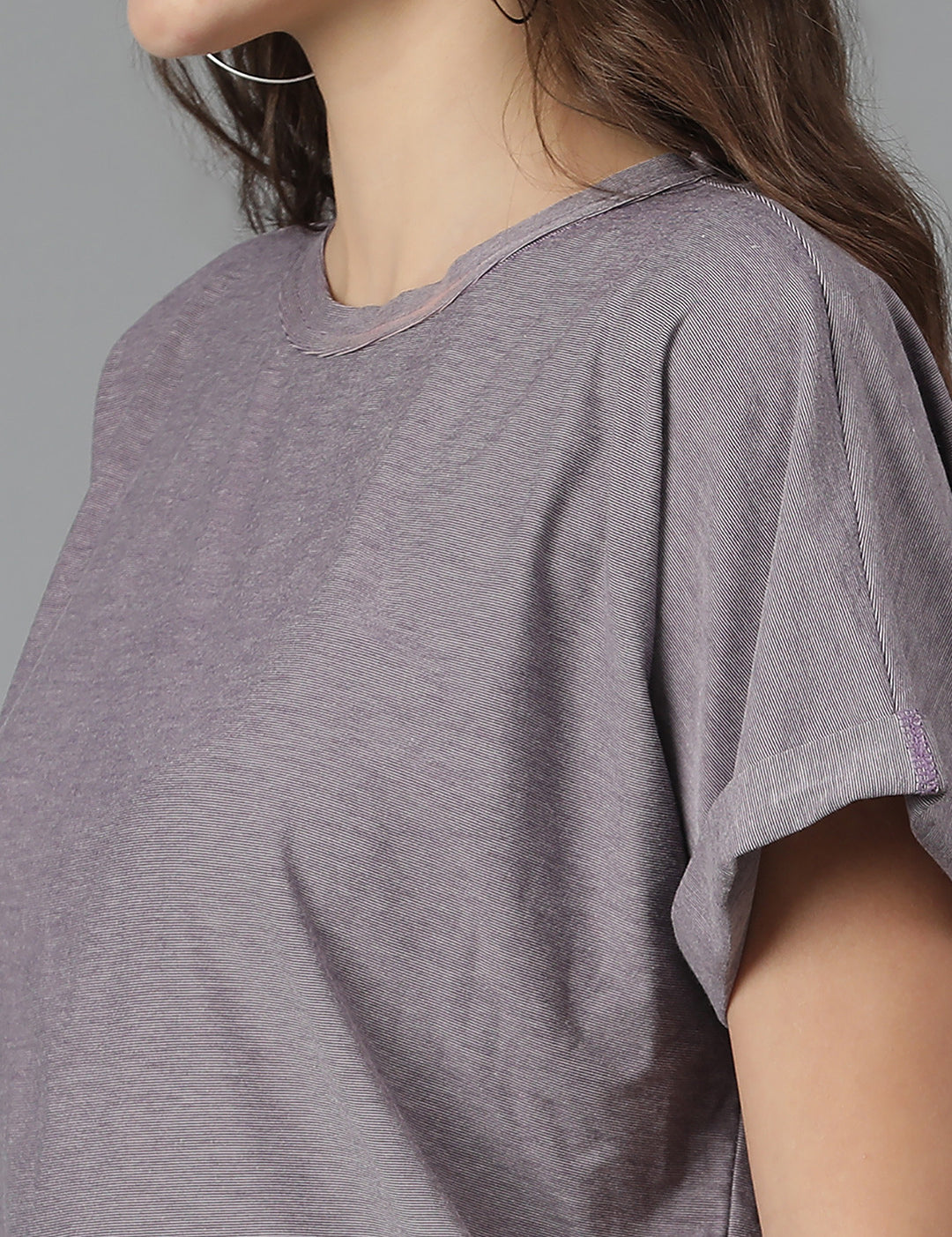 KOTTY Solid Women Round Neck Brown T-Shirt 