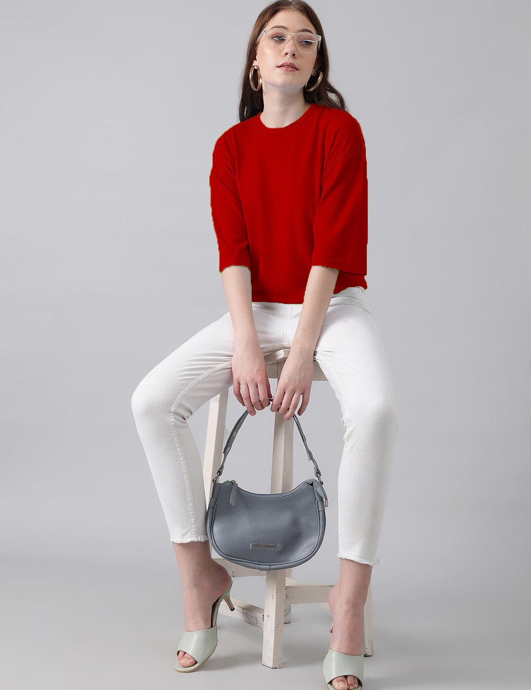 KOTTY Solid Women Round Neck Red T-Shirt 