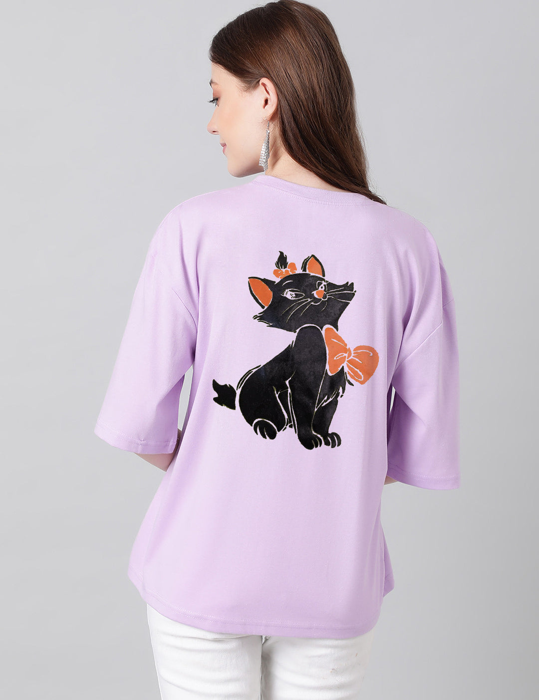 KOTTY Printed Women Round Neck Purple T-Shirt 
