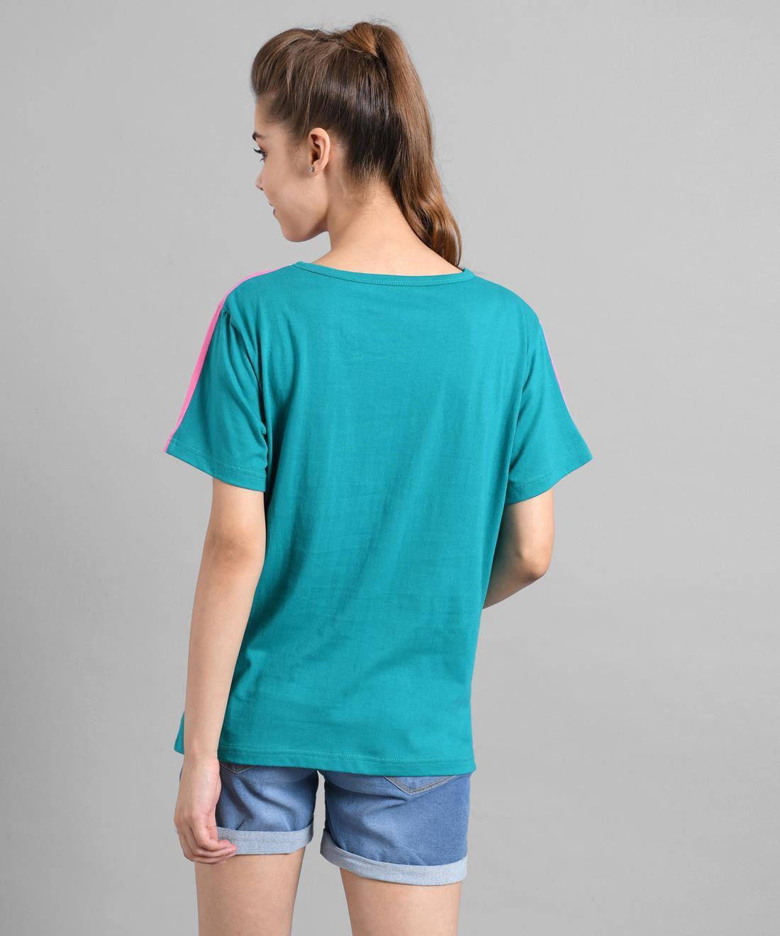 KOTTY Colorblock Women Round Neck Multicolor T-Shirt 