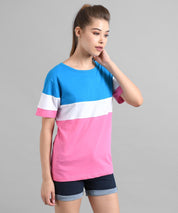 KOTTY Colorblock Women Round Neck Multicolor T-Shirt 