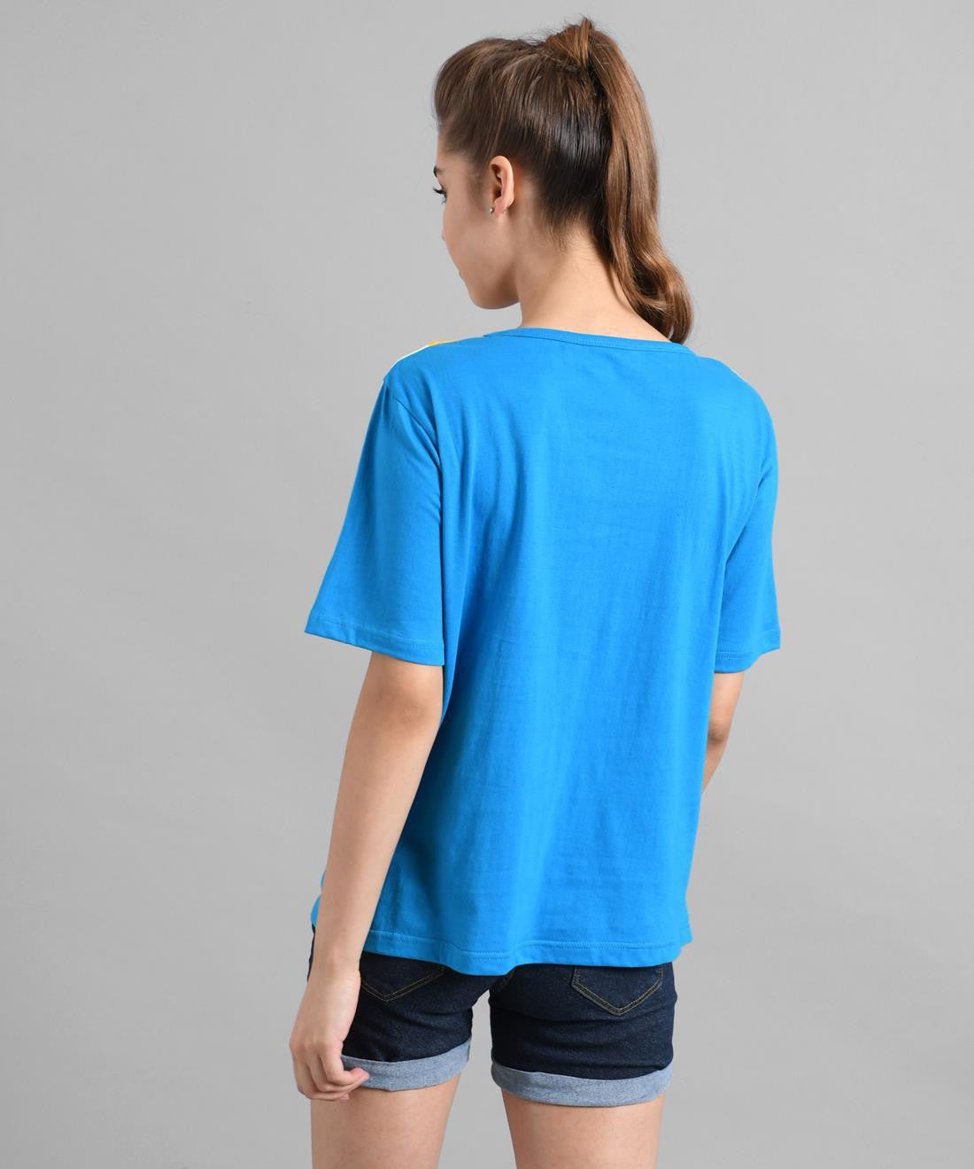 KOTTY Colorblock Women Round Neck Multicolor T-Shirt 