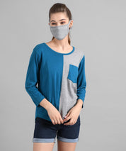 KOTTY Colorblock Women Round Neck Multicolor T-Shirt 