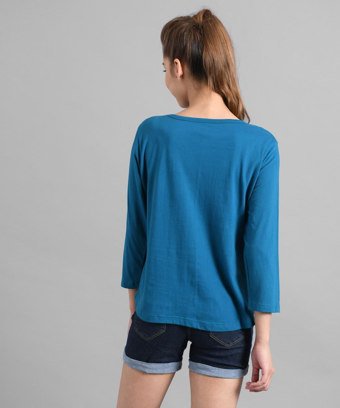 KOTTY Colorblock Women Round Neck Multicolor T-Shirt 