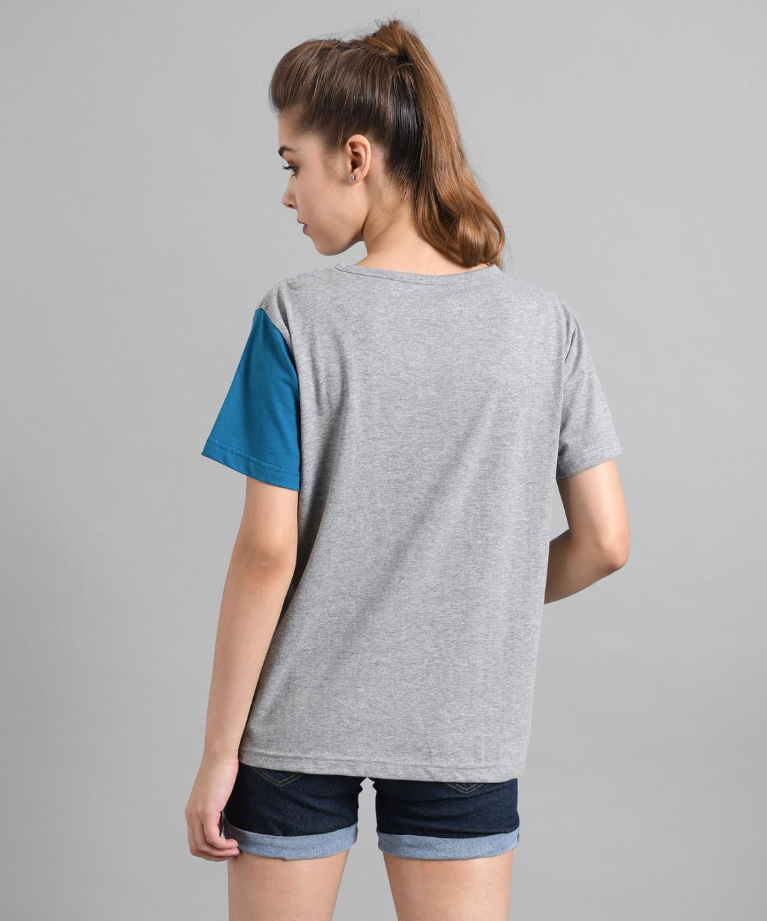 KOTTY Colorblock Women Round Neck Multicolor T-Shirt 