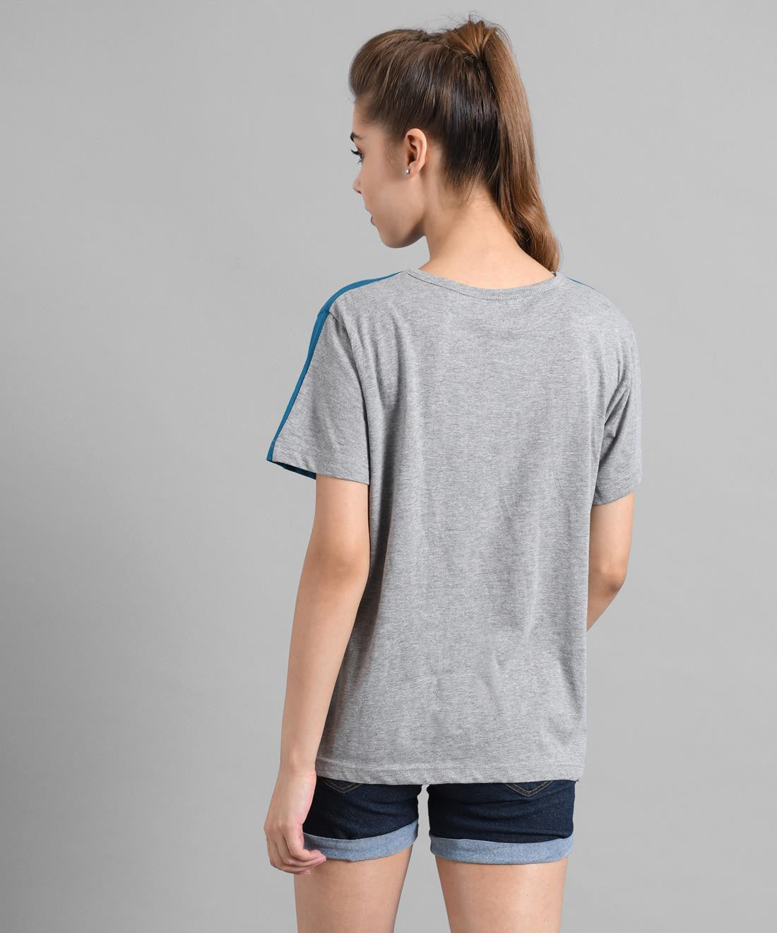 KOTTY Colorblock Women Round Neck Multicolor T-Shirt 
