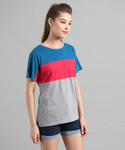 KOTTY Colorblock Women Round Neck Multicolor T-Shirt 