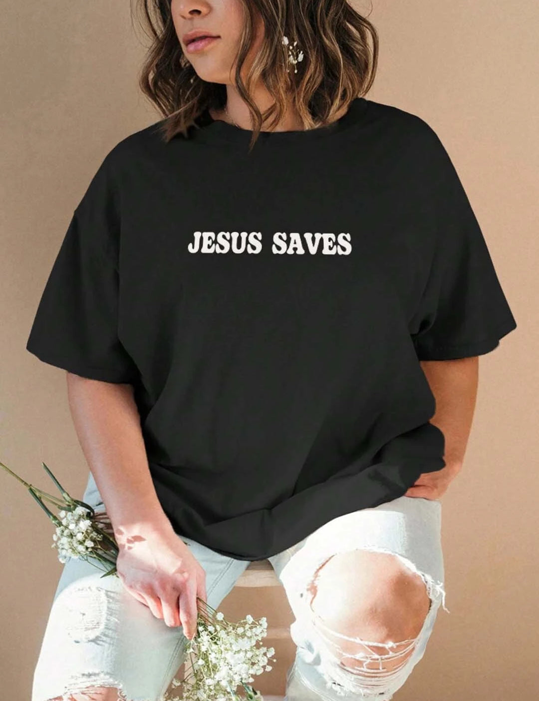 KOTTY Printed, Typography Women Round Neck Black T-Shirt 