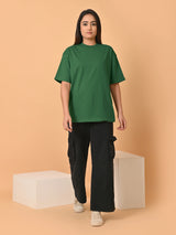 KOTTY Women’s Green Oversized T-Shirt
