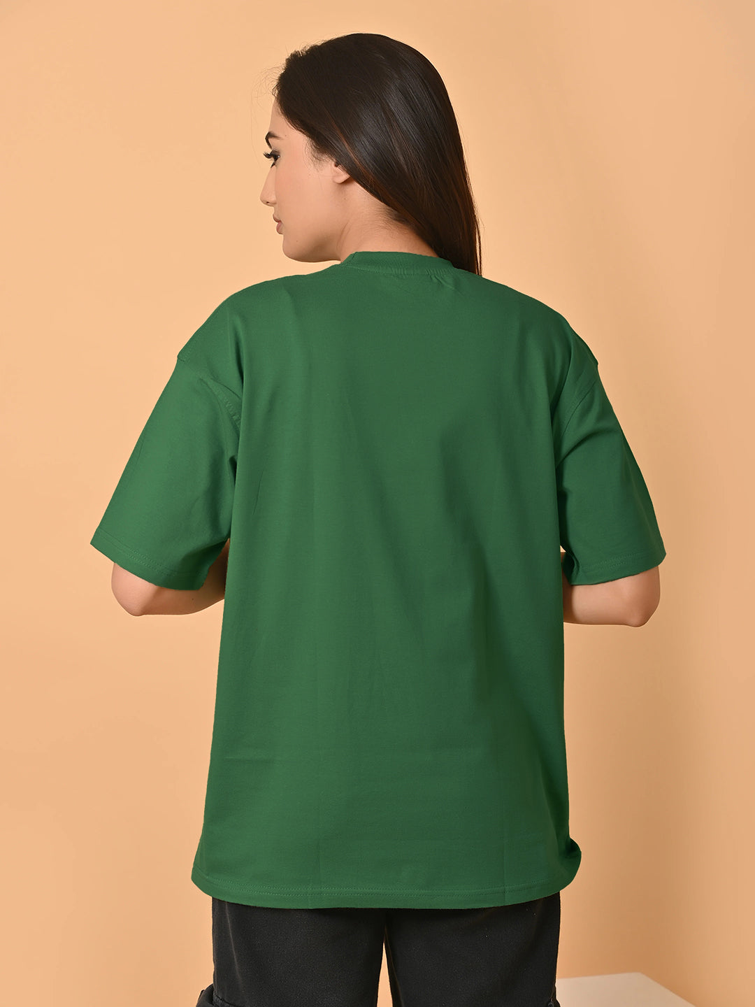 KOTTY Women’s Green Oversized T-Shirt