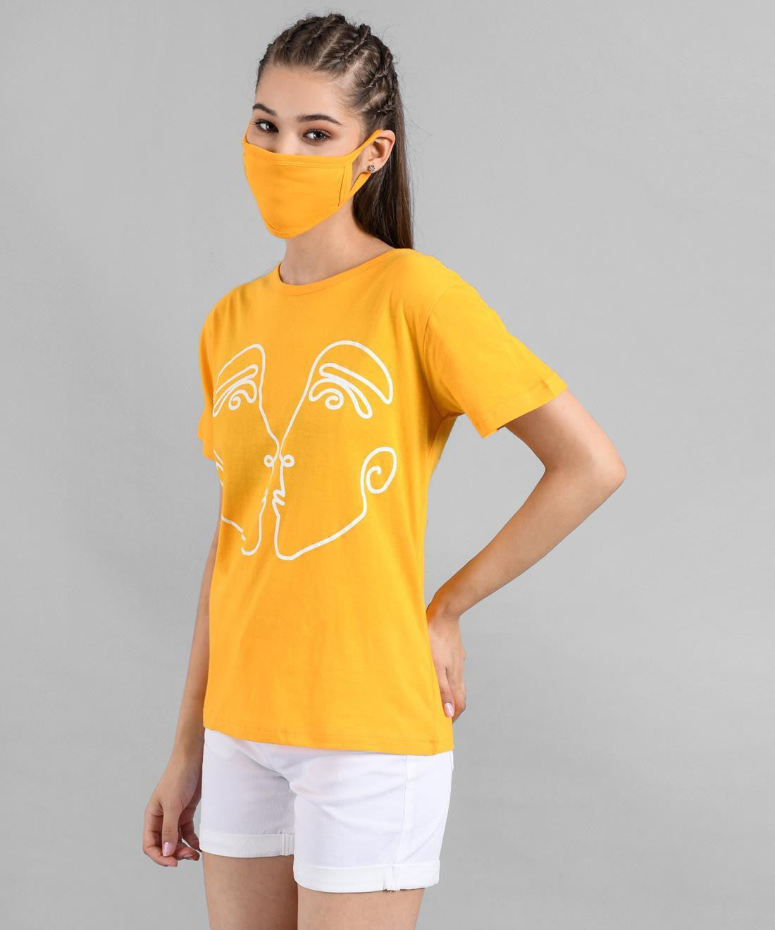KOTTY Colorblock Women Round Neck Multicolor T-Shirt 