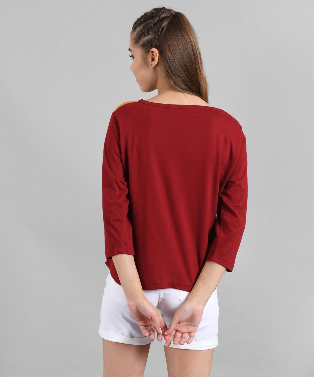 KOTTY Colorblock Women Round Neck Multicolor T-Shirt 