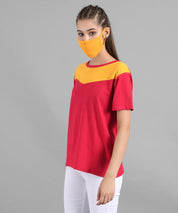 KOTTY Colorblock Women Round Neck Multicolor T-Shirt 