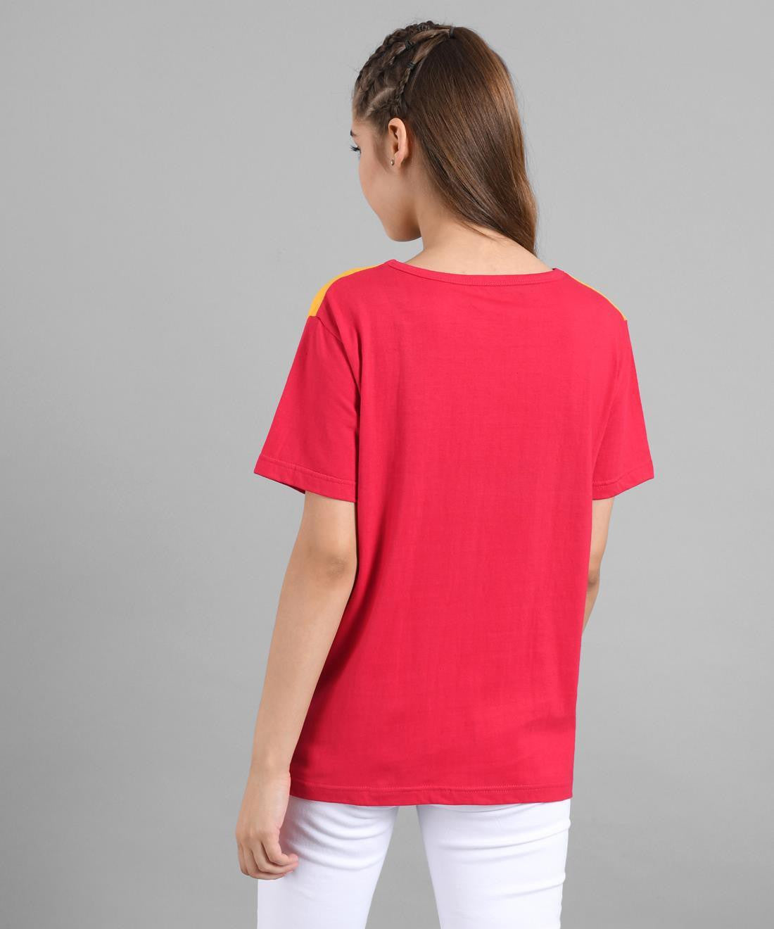 KOTTY Colorblock Women Round Neck Multicolor T-Shirt 