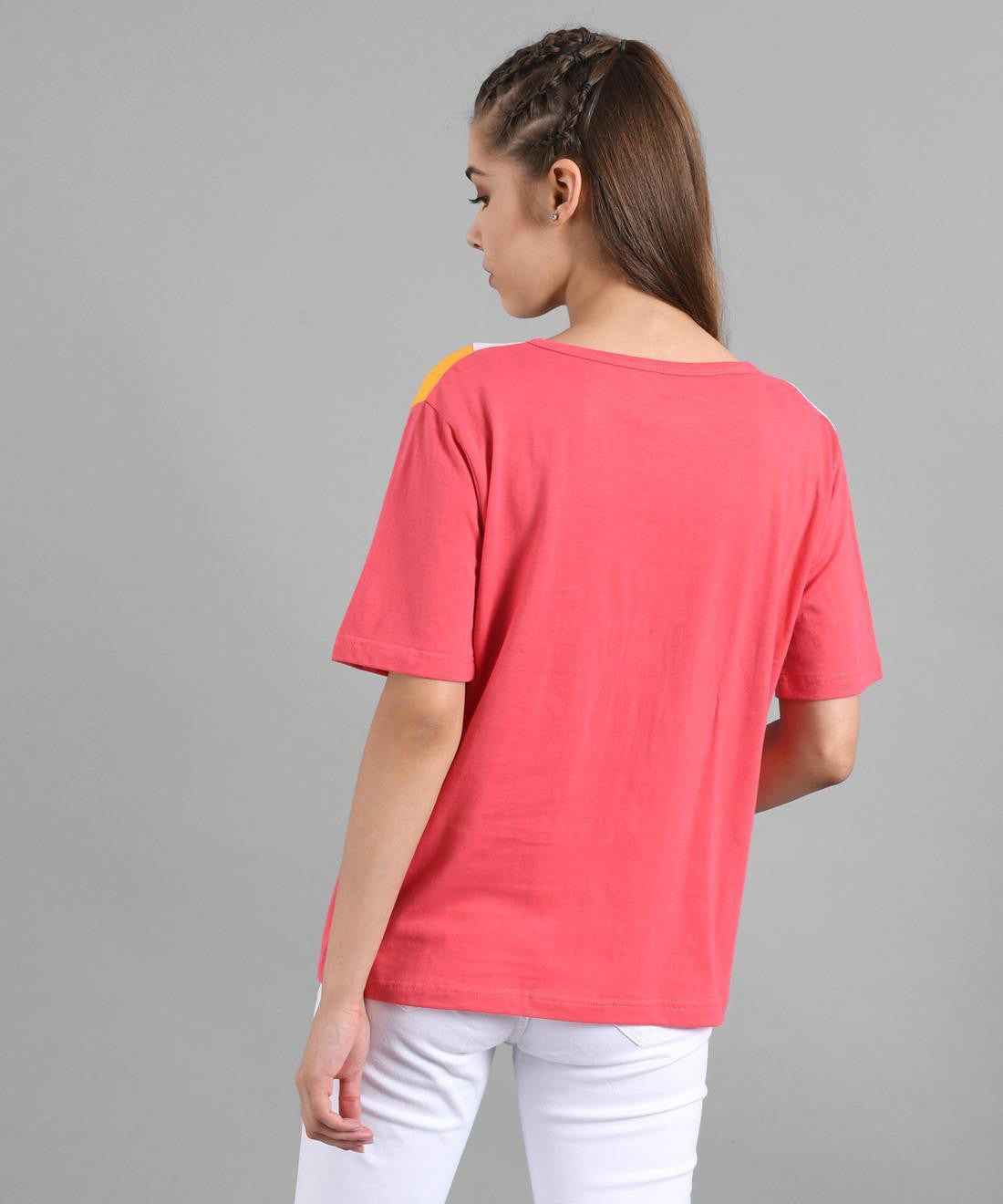 KOTTY Colorblock Women Round Neck Multicolor T-Shirt 