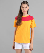 KOTTY Colorblock Women Round Neck Multicolor T-Shirt 