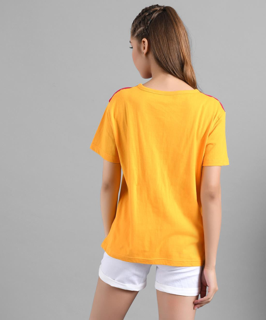 KOTTY Colorblock Women Round Neck Multicolor T-Shirt 