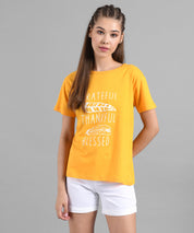 KOTTY Colorblock Women Round Neck Multicolor T-Shirt 