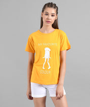 KOTTY Colorblock Women Round Neck Multicolor T-Shirt 