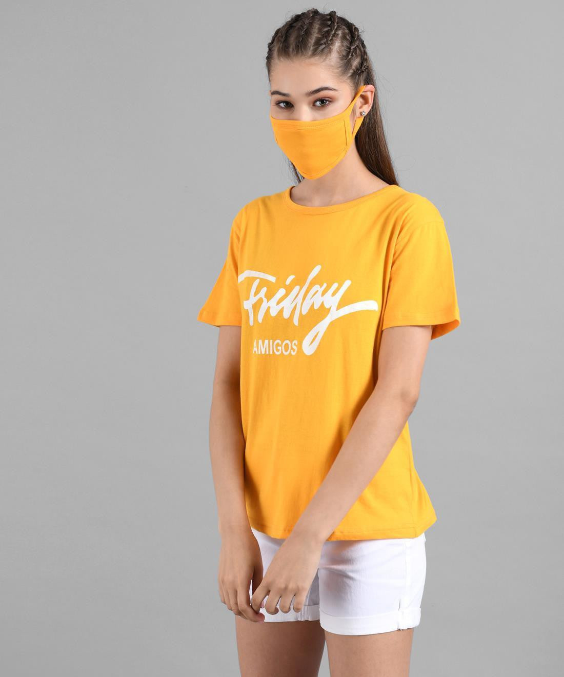 KOTTY Colorblock Women Round Neck Multicolor T-Shirt 