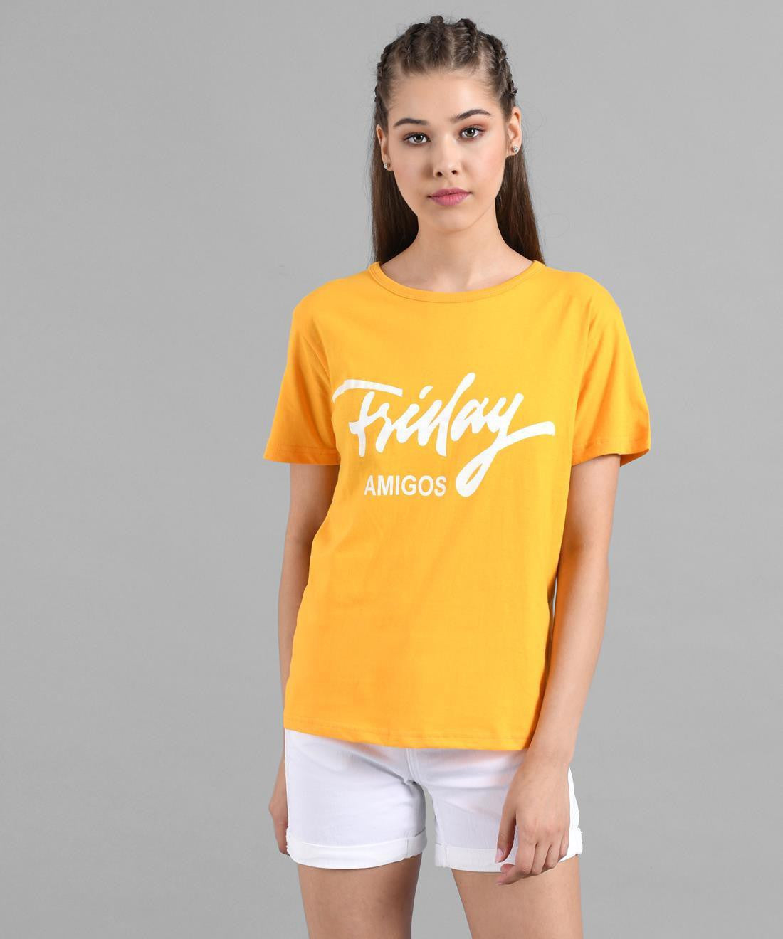KOTTY Colorblock Women Round Neck Multicolor T-Shirt 