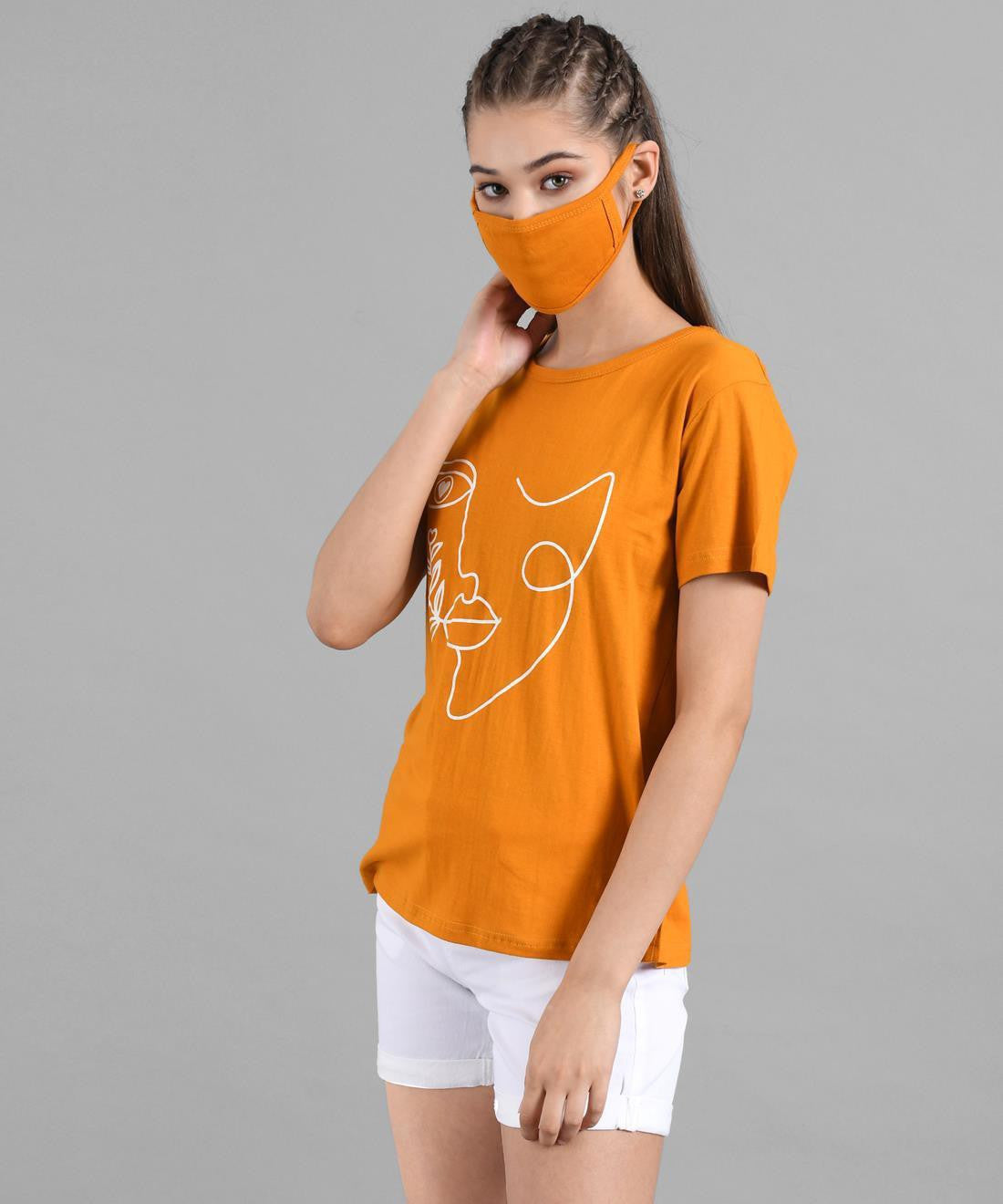 KOTTY Colorblock Women Round Neck Multicolor T-Shirt 