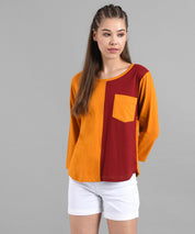 KOTTY Women's Solid Regular Fit T-Shirt