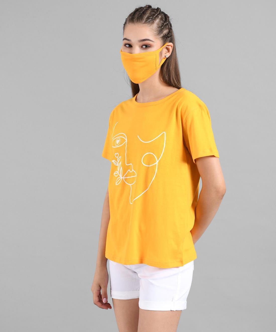 KOTTY Colorblock Women Round Neck Multicolor T-Shirt 