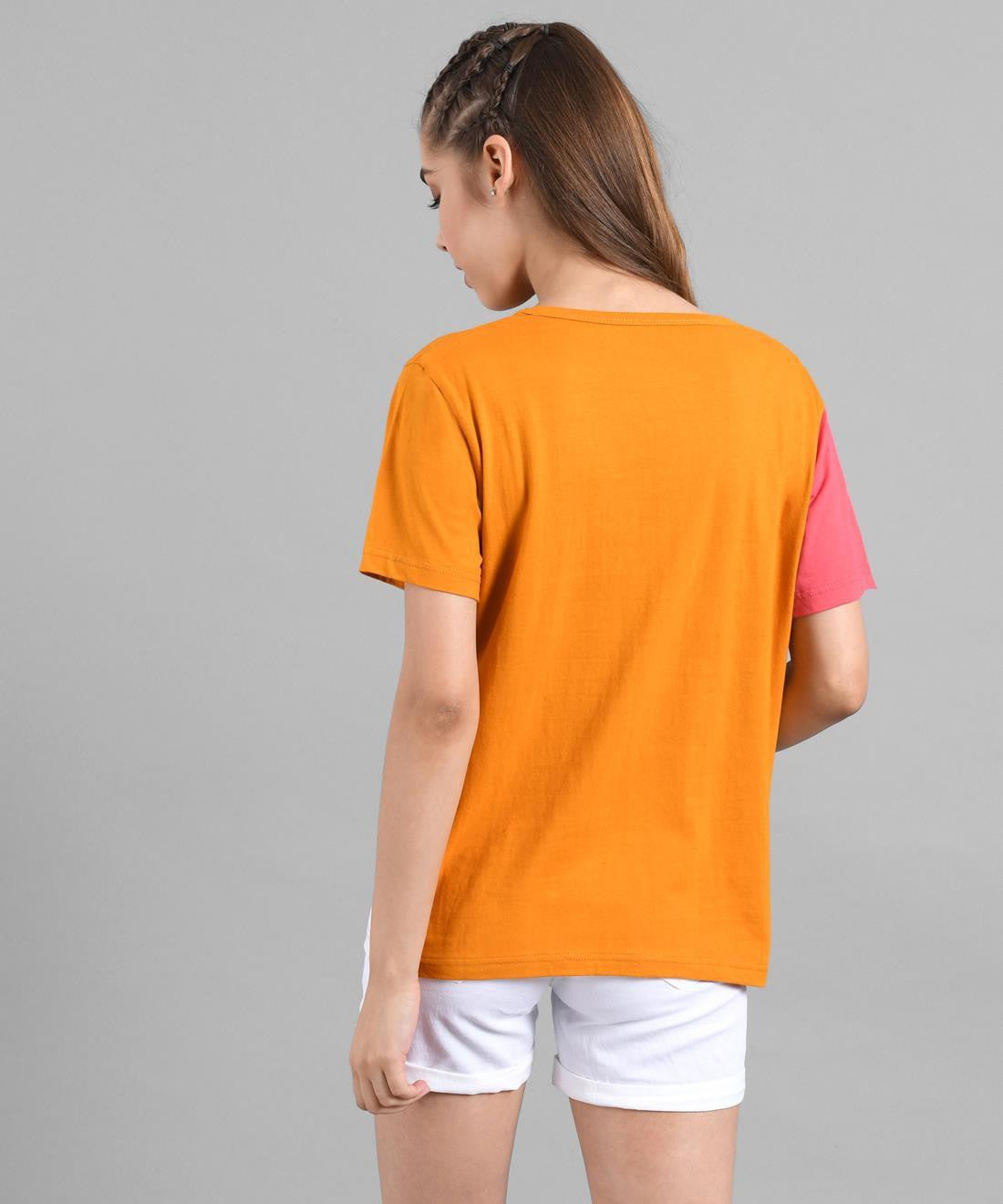 KOTTY Colorblock Women Round Neck Multicolor T-Shirt 