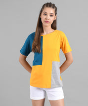 KOTTY Printed Women Round Neck Multicolor T-Shirt 