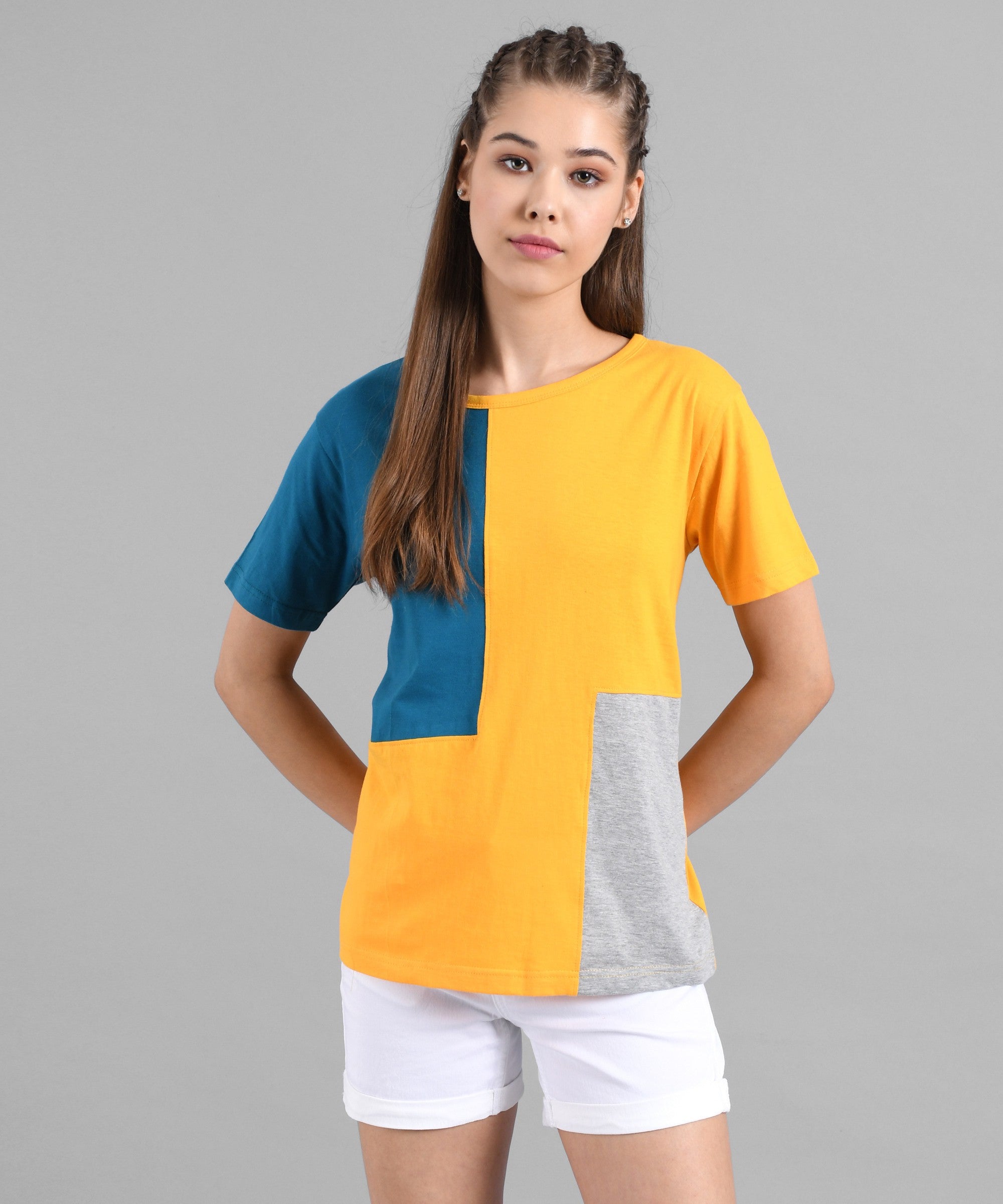 KOTTY Printed Women Round Neck Multicolor T-Shirt 